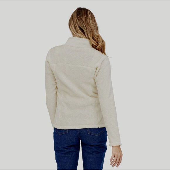 🌼HP🌼 Patagonia Women's Raw Linen-White Re-Tool Snap Fleece Pullover - S - Picture 5 of 11